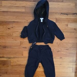 Polo by Ralph Lauren Kids Black Jogger Set